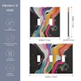 thumbnail image 2 of Yayeee Toggle Light Switch Wall Plate 3-Gang 6.37"x4.48" Decorative Outlet Cover, Colorful Black, 2 of 7