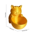 thumbnail image 3 of JHyouerji Cute Cat Shaped Plastic Succulent Planter Pot 7x2x3 Inch,Gold Drainage Hole Small Flower Container for Windowsill Office Indoor Plant Home Decor, 3 of 6