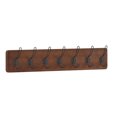 thumbnail image 2 of Flash Furniture Wall Mounted 34 Inch Rustic Brown Solid Pine Wood Storage Rack with 7 Hooks For Entryway, Kitchen, Bathroom, 2 of 11
