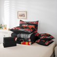 thumbnail image 6 of jejeloiu Firefighting Truck 7-Piece Bedding Comforter Set,Emergency Rescue Vehicle King Bedding Sets,Red Black Bed Sheets For Boys Girl,Microfiber Bedroom Decor Reversible, 6 of 8
