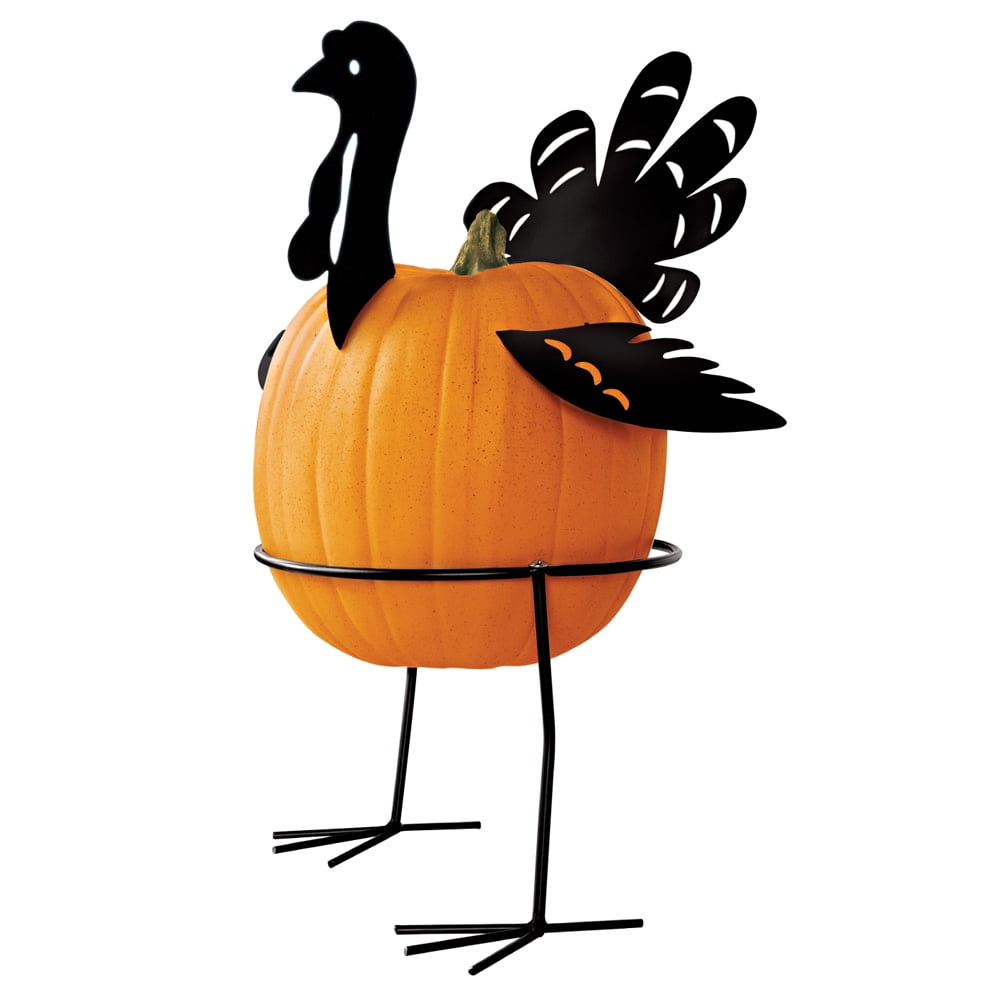 Collections Etc. Metal Turkey Pumpkin Holder, Pumpkin Stand with Base Decor  5 Pcs - Walmart.com