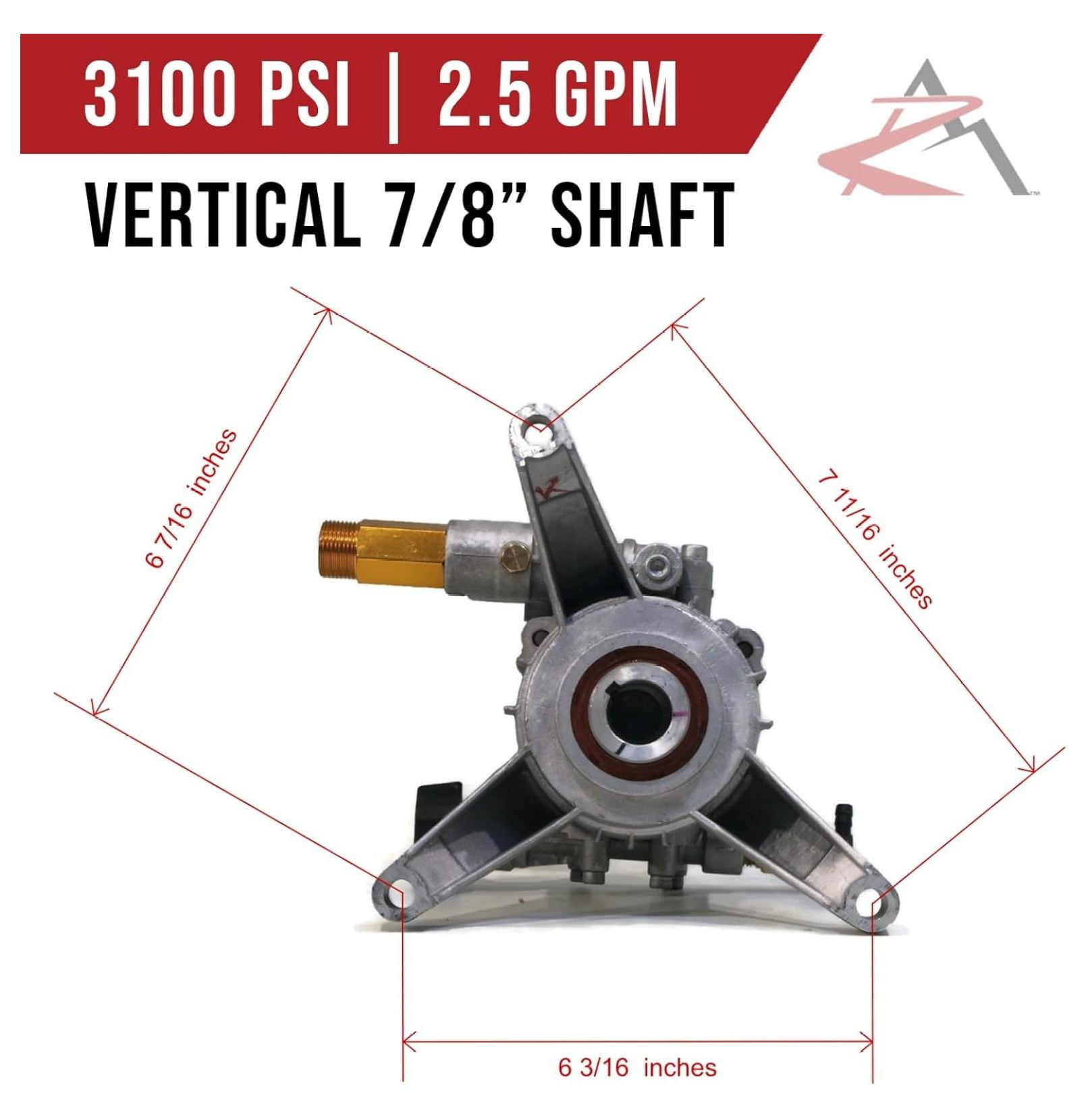 3100 PSI Upgraded POWER PRESSURE WASHER WATER PUMP Black Max BM80913 BM80919 by The ROP Shop
