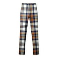 thumbnail image 3 of JIANJIA Mens Pajama Sets Autumn Winter Inner Wear Crew Neck Raglan Sleeve Tops With Plaid Print Pants Two Piece Underwear Homewear, 3 of 4
