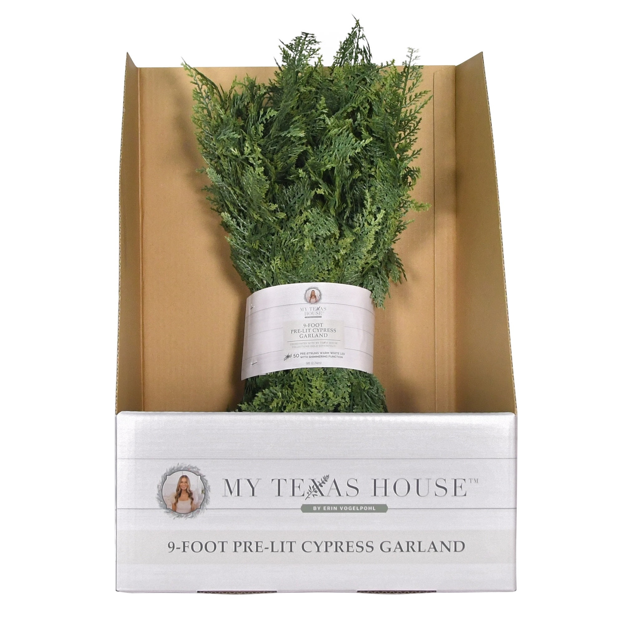 My Texas House Cypress Pre-Lit Christmas Garland photo 8