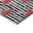 thumbnail image 4 of Addison Rugs Mayfield Washable Tropical Stripes & Flamingos Pink Rectangle Rug, 9' x 12', 4 of 6