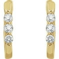 thumbnail image 2 of FB Jewels Set 14K Yellow Gold Pair Polished 1/4 CTW Diamond Hoop Earrings, 2 of 2