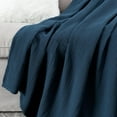 thumbnail image 4 of Chezmoi Collection 100% Cotton 4 Layer Muslin Blanket, Twin Size, Lightweight Breathable Pre-Washed Throw, Soft All Season Blanket for Bed Sofa Couch, Blue, 4 of 9