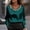 Green, variant on Women's Satin Blouse Dressy Casual Long Sleeve Crew Neck Work Shirt White S