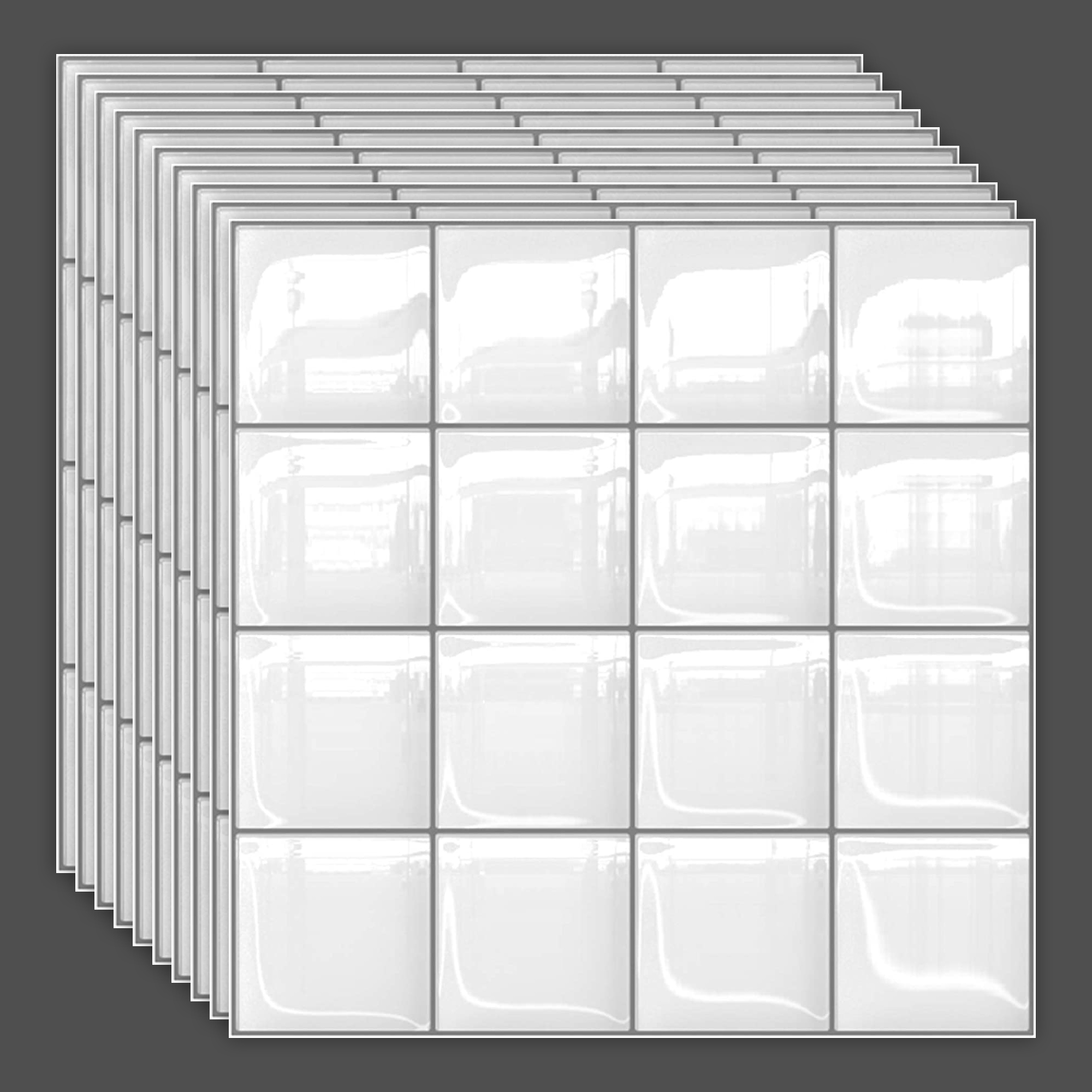 10Sheet Peel and Stick Tile Backsplash Waterproof & Fireproof 3D