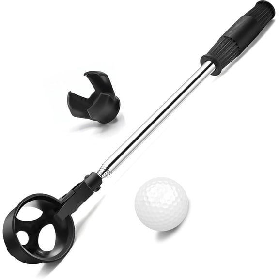 Telescopic Golf Ball Retriever Portable Golf Ball Pick Up Tool Extendable Golf Ball Catcher with Automatic Lock Scoops