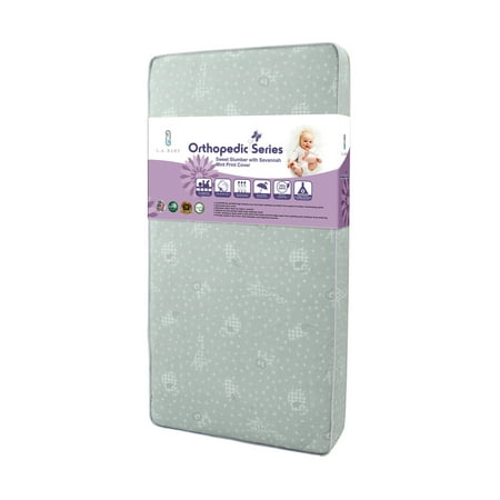 Sweet Slumber with Savannah Mint Print Cover Mattress, Savannah Baby Animals Mint