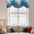 thumbnail image 3 of Summer Tie Up Valances Curtain, Adjustable Kitchen Ocean Tropical Fishes Turtle Shark Coral Marine Life Valances for Windows Decor, Rod Pocket Short Curtains Set for Bedroom/Bathroom, 42"x18", 3 of 9