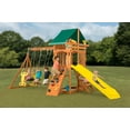 thumbnail image 2 of Sky View Cedar Backyard Playset Yellow Slide | W: 17'10" D: 9'4" H: 9'9" | Glider & Belt Swings | Binoculars, Steering Wheel & Telescope | Kids Age 3-12 | ASTM Standards | 10-Year Warranty on Wood, 2 of 5