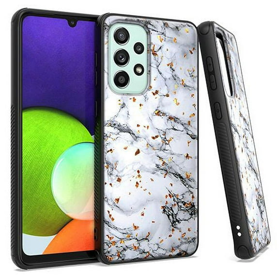 Bemz Speckle Case for Samsung Galaxy A33 5G (Slim Protective TPU Cover) - White Marble
