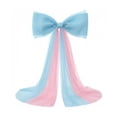 thumbnail image 1 of Lazo gigante decorativo de 39x59 pulgadas, lazo grande de cinta de tul con nudo para fiestas, bodas, cumpleaños, decoración de pared, puerta, decoración para baby shower y envoltura de regalos., 1 of 7