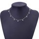 thumbnail image 3 of Qarigey Encantador collar de aleación Simple coreano, gargantilla, colgante de diamantes de imitación, cadena ajustable, joyería de boda para mujeres Ropa, zapatos y accesorios Miscelánea plata Qarigey PS10121-02, 3 of 3