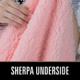 thumbnail image 3 of Noahas Shaggy Longfur Throw Blanket with Sherpa Warm Underside, Lightweight and Washable Kids Girls Room Decorative Blanket, 50''x60'', Pink, 3 of 7