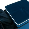 thumbnail image 6 of Simplify Collapsible Velvet Storage Ottoman in Navy, 6 of 7
