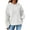 White, variant on Oversized Hoodies for Women Casual Pullover Waffle Long Sleeve Drawstring Hooded Sweatshirt with Pocket White S