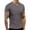 Grey, variant on Kaemgyyd Mens Short Sleeve Muscle T Shirt Plus Size Notch V-Neck Casual Tops Solid Color Slim Gym Workout Athletic Tee