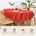 thumbnail image 3 of Large Oval Tablecloth 60 x 120 Inch Washable Fabric Table Cloth Solid Red Table Cover for Dining Wedding Party Banquet Tabletop Decoration, 3 of 5
