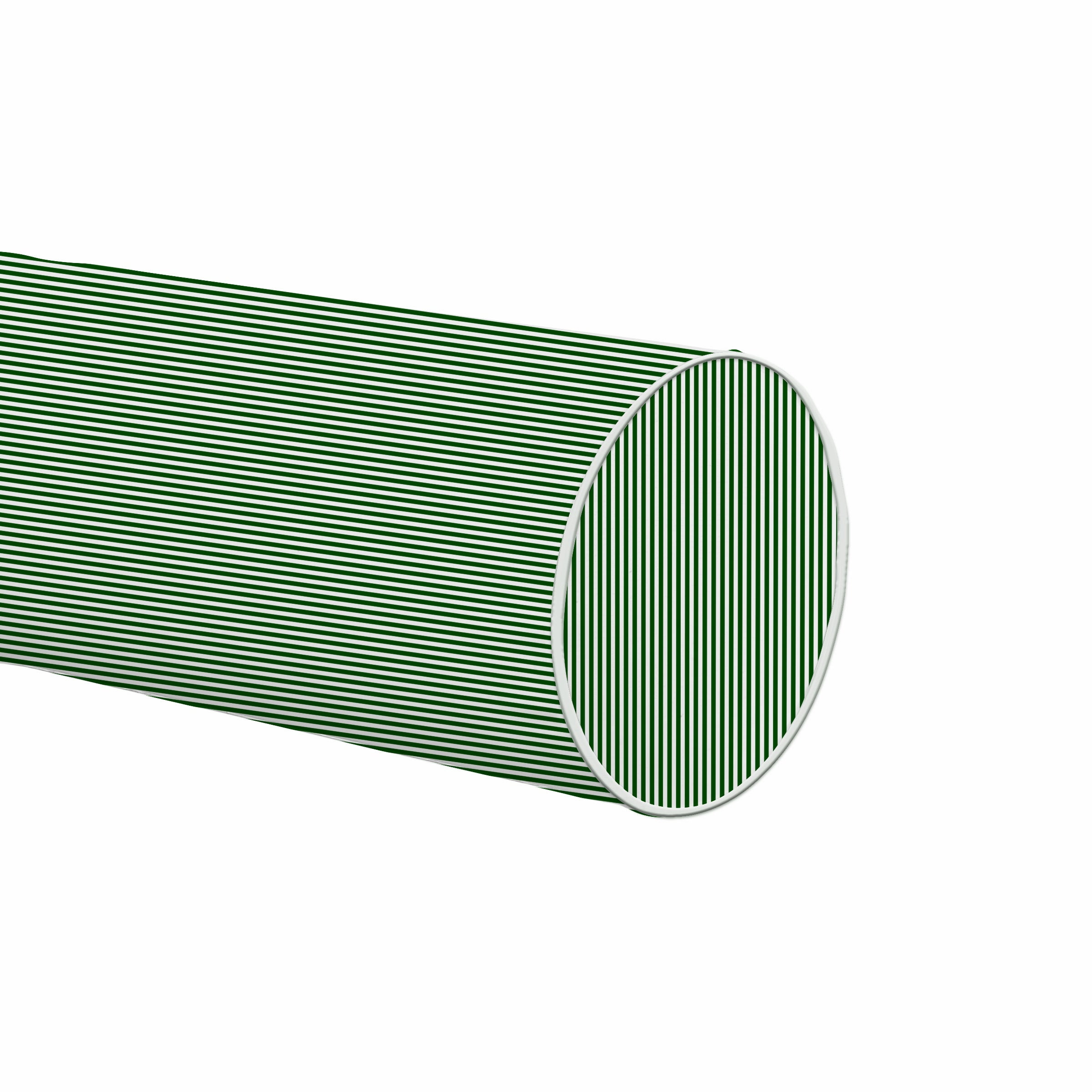 Velvet Bolster Pillow Cover with Ticking Stripe Pattern
