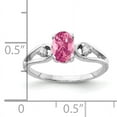 thumbnail image 2 of Primal Gold 14 Karat White Gold 7x5mm Oval Pink Tourmaline and AAA Diamond Ring, 2 of 4