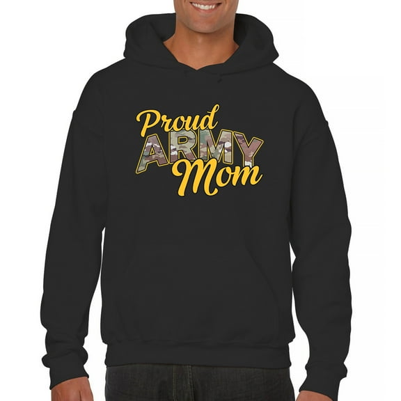 Proud Army Mom Sweatshirt US Military Family Pride Veteran Patriotic Armed Forces Mother's Day Licensed Hoodie