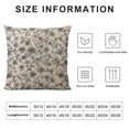 thumbnail image 5 of ONETECH Decorative Throw Pillow Case Farmhouse Pattern Brown Beautiful Jacobean Floral Meadow Flowers Blossom Florets Bud Country Cream Crewel Cushion Cover Pillowcase for Couch Sofa Bed, 5 of 5