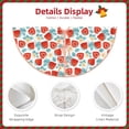 thumbnail image 4 of Daiia Strawberries Drawing Merry Christmas Tree Skirt , Xmas Large Lace-up Tree Skirt, Santa Snowflakes Rustic Home Decorations New Year Party Farmhouse Decor-48", 4 of 7