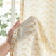 thumbnail image 3 of Cortinas Jinchan de lino bohemio semitransparentes, 214 cm, color amarillo espiga, 3 of 9