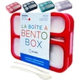 thumbnail image 1 of xianlin-Bento Box Kids Lunch-Box | Kid Snack Containers | Leakproof School Bentobox 6 Compartment Container for Boys Girls Adults Lunches, Includes Utensils | Red, 1 of 4