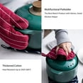 thumbnail image 6 of TEXIJUSO 4Pcs Oven Mitts and Pot Holders, Heat Resistant Oven Mitts Set with Pothholder,Heat Resistant Microwave Gloves Safe for Baking,Cooking, BBQ (Red), 6 of 14