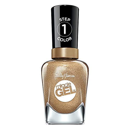metallic gold nail polish with glitter