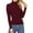 Wine, variant on PATLOLLAV Sweater for Women 2022,Women's Fashion Long Sleeve Turtlen Neck Knitted Sweater Wrap Pullover