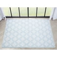 thumbnail image 6 of Well Woven Apollo Lattice Modern Moroccan Ivory Light Blue 3'11" x 5'3" Machine Washable Area Rug, 6 of 7