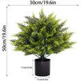 thumbnail image 2 of Árbol de bola topiario de cedro artificial para exteriores con espiga de tierra, planta verde de imitación, 19,68 pulgadas de altura, fácil montaje para la decoración del porche del patio del jardín, 2 of 5