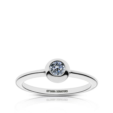 Ottawa Senators Ring - Ottawa Senators - Ottawa Senators Engraved White Sapphire Ring