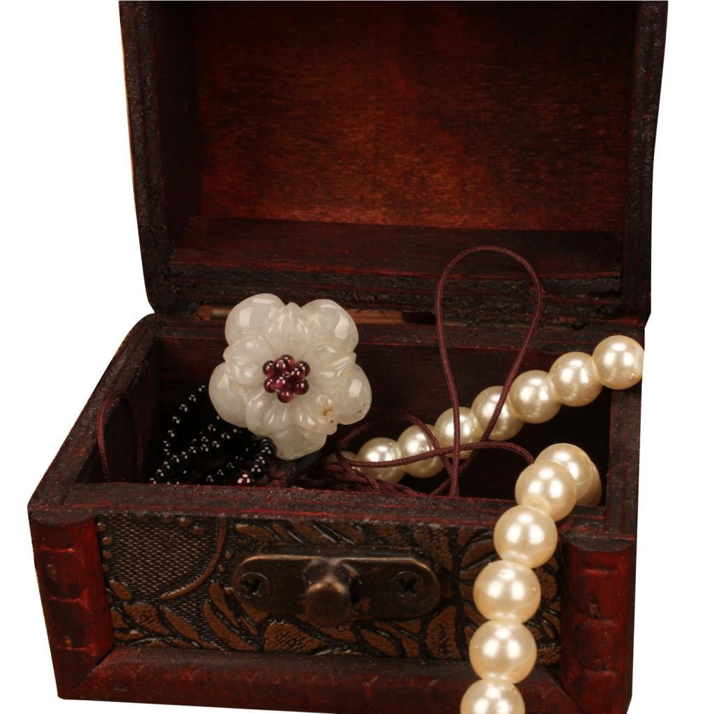 Tachiuwa Retro Chinese Wooden Jewelry Box Organizer with