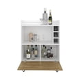 thumbnail image 4 of 42.2" Bar Cabinet With Three , Shelves & Top Prep Area - White Greenery Versatile 42" Surface Original, 4 of 5