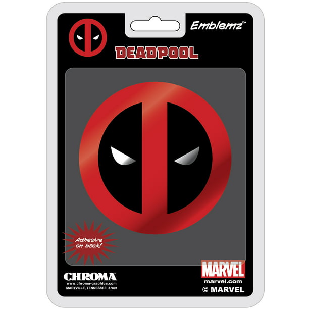 Chroma Graphics Deadpool Logo 3D Stamped Aluminum Emblem Decal, 3.5