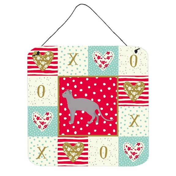 Ukrainian Levkoy 2 Cat Love Wall or Door Hanging Prints Red