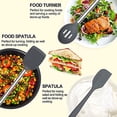 thumbnail image 2 of Kitchen Cooking Utensil Set, 13 Pcs Nonstick Heat Resistant Silicone Cookware Set with Stainless Steel Handle, Kitchen Utensils Set with Storage Bucket, Black, 2 of 8
