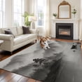 thumbnail image 5 of Black Grey Mountains Area Rug 6x9 Washable Rug Non Slip Vintage Forest Sail Trees Leaves Large Area Rug Soft Stainresistant Indoor Floor Carpet for Living Room Bedroom Home Office Dining Room Nursery, 5 of 9