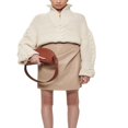thumbnail image 1 of Pull Col Roulé Décontracté pour Femmes Pull Élégant Couleur Unie Quart de Zip Manches Longues Tricoté, 1 of 8