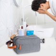 thumbnail image 4 of Bolsa de para hombre, bolsa de sujeción Universal para Hotel en casa, soporte de almacenamiento de artículos de tocador con cremallera, Almacenamiento y organización del hogar Gris 25*15*10cm Inteprter  HA078212-02, 4 of 6