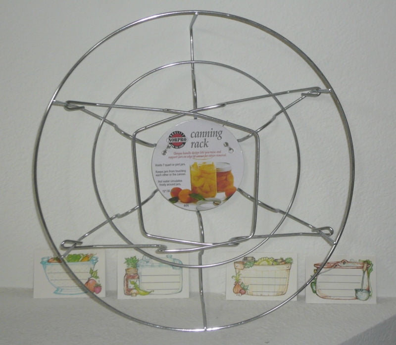 NEW! Norpro 12” Canning Rack Holds 7 Qt/Pt Jar Holder 604 & 48 Canning