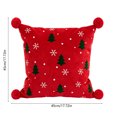 thumbnail image 3 of Christmas Throw Pillow Cover Border Squares Cushion Cover Winter Holiday Decorative, 3 of 6