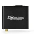 thumbnail image 3 of HDMI to DVI Converter with Audio Out - HDMI to DVI Video Audio Adapter Sound Splitter to 3.5mm AUX Auxiliary / 2 RCA Stereo & Coaxial Output Jack Connector Plug, 1080P 720P, 5.1 & 2 Channel, 3 of 5