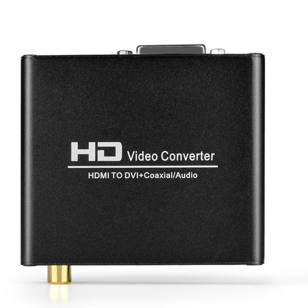 Supermarked Panorama Postimpressionisme HDMI to DVI Converter with Audio Out - HDMI to DVI Video Audio Adapter Sound  Splitter to 3.5mm AUX Auxiliary / 2 RCA Stereo & Coaxial Output Jack  Connector Plug, 1080P 720P,